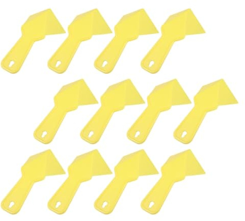 Alipis Outil D'angle Intérieur en Plastique Jaune Flexible et Léger, Lot de 12 Pièces pour Enduire et Lisser les Coins de Placoplâtre Précision