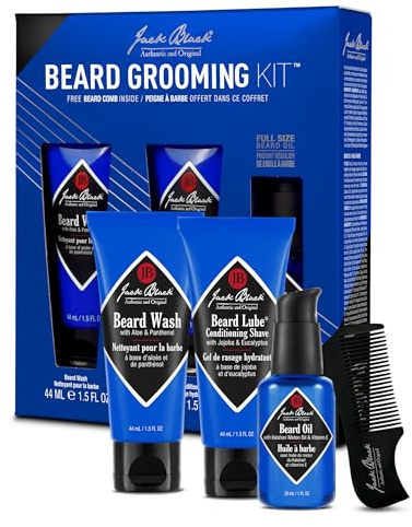 Jack Black Beard Grooming Kit - Travel Size Mens Beard Kit Gift Set