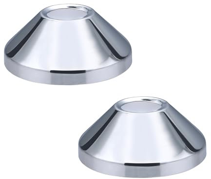 Rosetas Cónicas para Grifería | Juego de 2 Unidades | Ø61 mm - 1/2 | Altura 25 mm | Diseño Elegante y Resistente | Acabado Cromado Brillante | NOYON & THIEBAULT