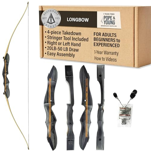 Southwest Archery 64 Ghost Takedown Longbow w/Stringer Tool - (Right Hand, 45lb)