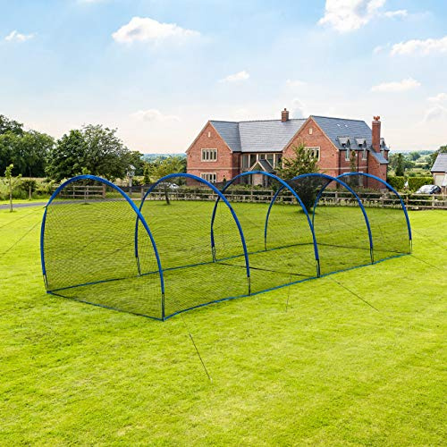 FORTRESS pop-up cricket slagnät | snabb montering trädgårdscricketnät [20 fot eller 40 ft] 40ft Batting Cage