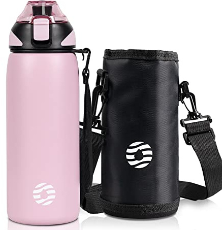 Fjbottle Borraccia Termica acciaio inox 1L, 800ml, 600ml, 400ml Bottiglia Termica per bambini Senza Perdite - Senza BPA Borracce palestra per Scuola, Sport, Yoga, Palestra