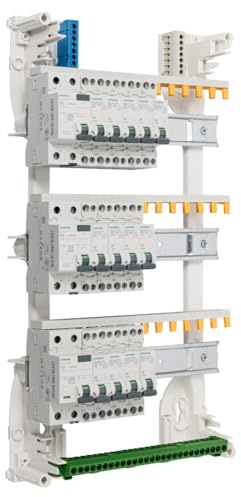 Tableau 3 rangées pré-équipé 2 inter. diff. 63A + 1 inter. diff. 40A + 13 disjoncteurs