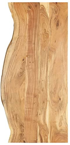 BaraSh Piano per Vanità in Massello di Acacia 140x52x2,5 cm, Top Bagno per Lavabo da Appoggio (SPU:286325)