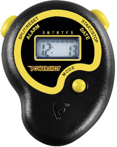 Chronomètre de Sport Professionnel - POWERSHOT - Haute précision - Alarme/Jour et Heure/Compte à rebours
