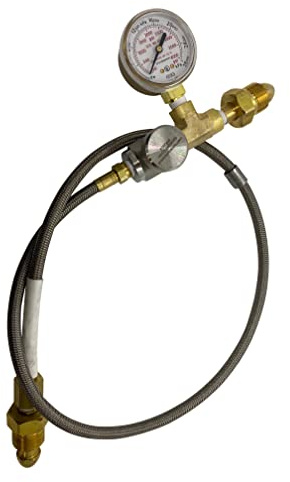 Nitrogen Tank Cylinder Transfill Transfer 36 Hose with Bleed Valve by Preece Precision