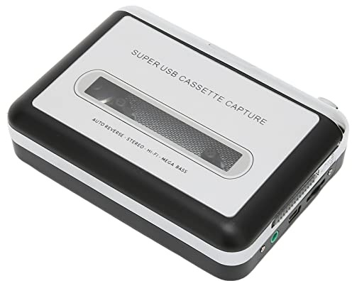 SIXRUN Bärbar Kassettspelare, USB-bandspelare Konverterar Band Till MP3 med Stereoljud för Vista 7-datorer, Lättmetalldesign för Musikälskare