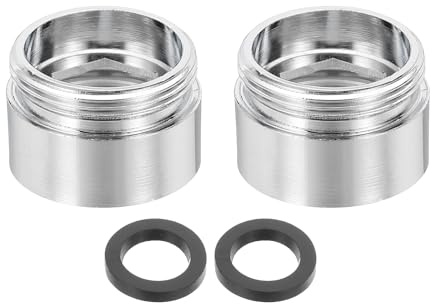 QUARKZMAN 2 Stycken Adapter Luftare för Kran, 1/2 Hona till M22 Hane Med Tätning, Längd 15mm
