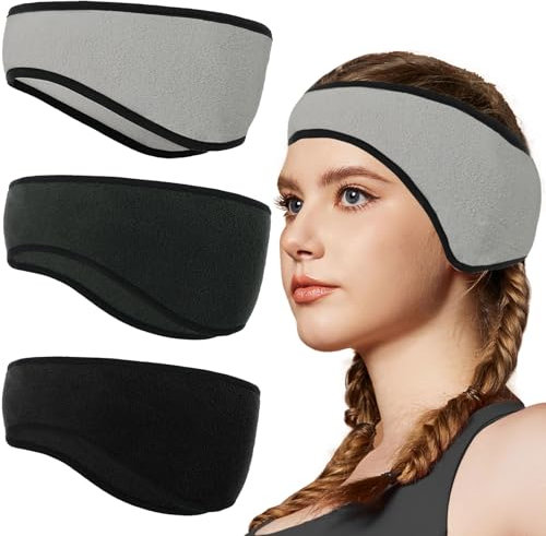 3 Piece Winter Headband Ear Protector,MUNSKT Warm and Comfortable Ear Protector, Winter Headband, Suitable for Outdoor Sports