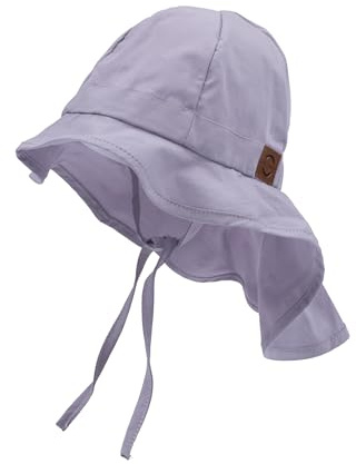 Mikk-line Sombrero para el sol para bebé, protección UV, 50, protección para el cuello, sombrero de sol para bebé, gorra con visera para niños y niñas, gorro de verano ligero para una protección