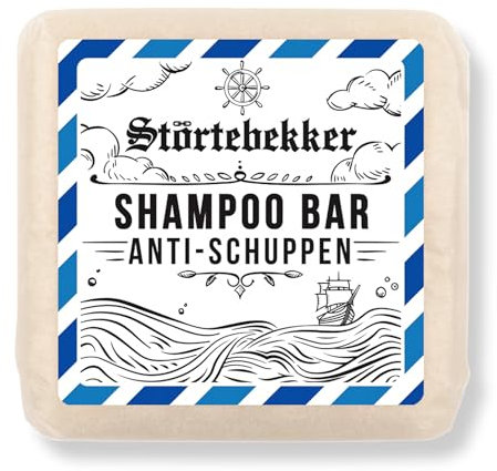 NEU: Störtebekker® Premium Festes Anti Schuppen Shampoo - Festes Shampoo Herren & Damen - 3in1 Duschseife Männer für Haare, Kopfhaut & Bart - vegan, handgefertigt (100g)