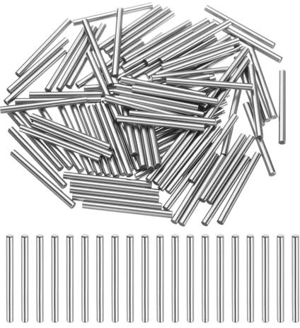 QUARKZMAN 100 Stück Zylinderstifte Rostfrei, 3x35mm Spannstift Passstift, Silberton Metallstifte Metallstifte, Dübelstifte Bolzen Metall für DIY, Möbel, Bastelprojekte