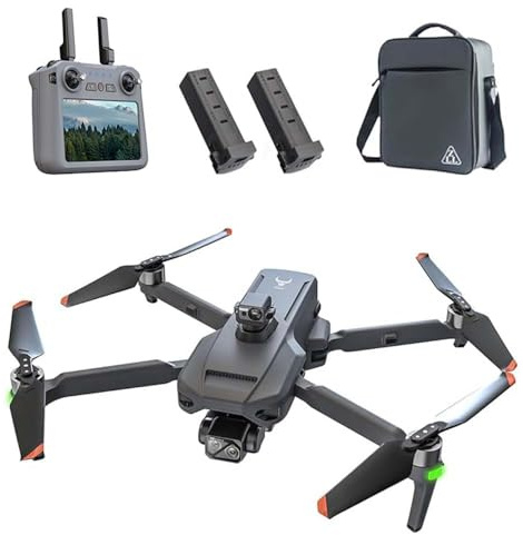 Ledovan SG909 Drone con Fotocamera 4K per Adulti, Stabilizzazione Gimbal a 3 Assi, Trasmissione video a 6 km, Telecomando RC con schermo, ostacoli a 360°, Quadricottero Pieghevole, 2 Batterie