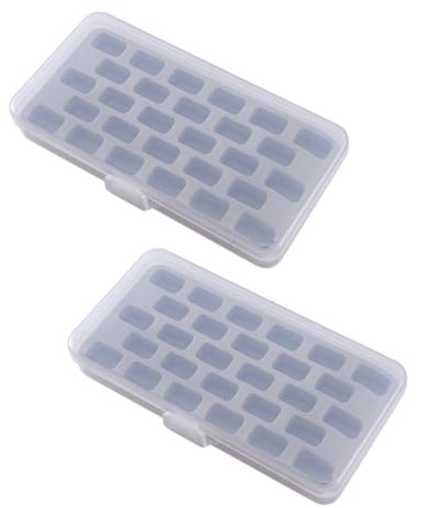 Hohopeti 2 Pezzi Organizer per da Cucito con Scomparti Custodia in Plastica Trasparente e Spugna Resistente e Compatta per Stoccaggio Sicuro Fili e Accessori da Cucito