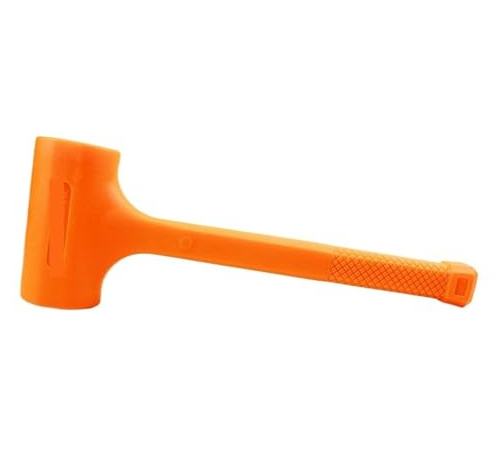0,5-4LB Multifunktionsverktyg Blåsklubba Orange Mjuk Gummihammare Installera Hammare Trägolvverktyg Ingen Elasticitet(1.5 LB)