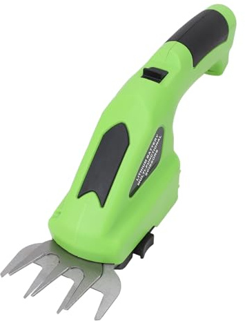 RIZGHWOY Cordless Grass Shear, 2 in 1 Handheld Hedge Trimmer with Dual Action Steel Blades and Ergonomic Handle, for Garden Yard Lawn Care