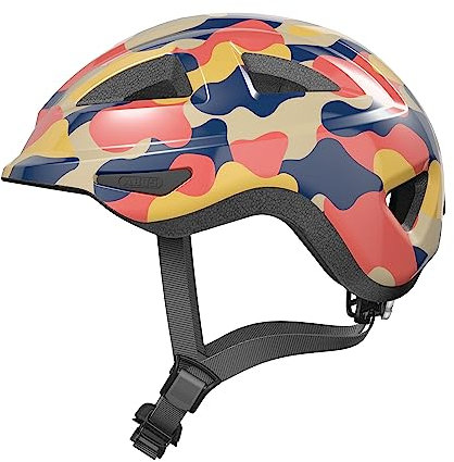 ABUS Kinderhelm Anuky 2.0 ACE - Fahrradhelm für Kleinkinder und Kinder - mit Licht und Kinnschutz - für Mädchen und Jungen - Bunt (Blau, Gelb, Rot), Größe S