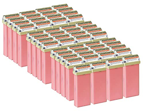 Beauty Image - Cera Depilatoria Roll-on 100 ml Rosa - Pack 52 Cartuchos (Resinas 100% Españolas)