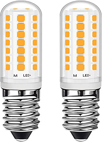 Euxper E14 LED Bulb 3W Warm White 28W Halogen Equivalent Energy Saving, E14 Small Edison Screw (SES) LED Light Bulbs 360LM for Freezer/Cooker Hood/Sewing Machine, AC220-240V, 2 Pack