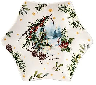 Hutschenreuther Sternschale 2023-Am Weihnachtsbaum die Lichter brennen 24 cm