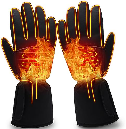 Mermaid Beheizte Handschuhe für Herren Frauen,Kaltes Wetter Handschuhe Batterie Skihandschuhe Touchscreen Winter Heizhandschuhe Warme Handschuhe für Outdoor-Sportarten,Beheizbare Handwärmer