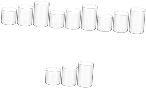 MAGICLULU 12 Pz Portacandela in trasparente contenitore portacandele tealight porta tealight tazza di per scrivania candeliere luce del tè Bicchiere
