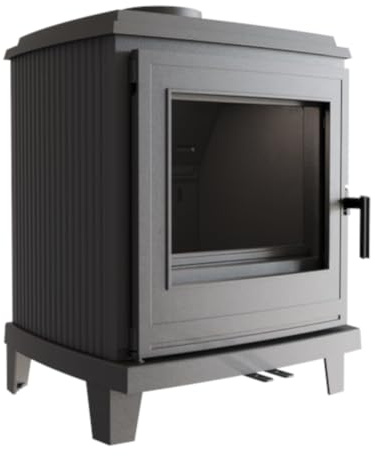 Kratki K11 Gusseisen-Kaminofen – 6 kW klassischer Holzofen mit großer Sichtscheibe – BImSchV Stufe 2, Bauart 1, Ø150 mm Rauchrohr, freistehend & effizient für kleine Räume