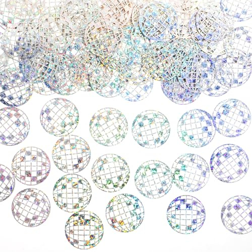 JIYIN 100 stycken glitter disco kula dekoration konfetti, party bordsdekoration för 70-talet, 80-talet, retro temafest