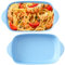 Lot de 2 plats à gratin en céramique - 23,5 x 13 x 4,5 cm - Moule à lasagnes, rectangulaire avec poignées en céramique - Pour lasagnes, tartes, pâtes - Bleu