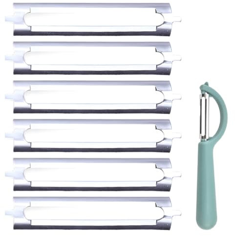 HQRKOTM 6 Piezas Peladores de Espárragos Tupper, Cuchillas de Repuesto para Peladores de Espárragos Tupperware, Peladores de Verduras para Pepinos, Papas y Más