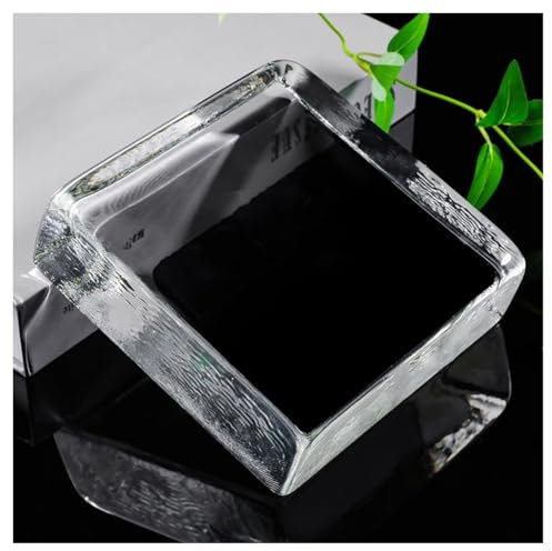 Zfmnoyev Bloques De Vidrio, Ladrillos De Vidrio Macizo Cuadrados Transparentes, Bloques De Vidrio Decorativos para Paredes, Aislamiento Térmico, para Mamparas Divisorias(Clear-D)