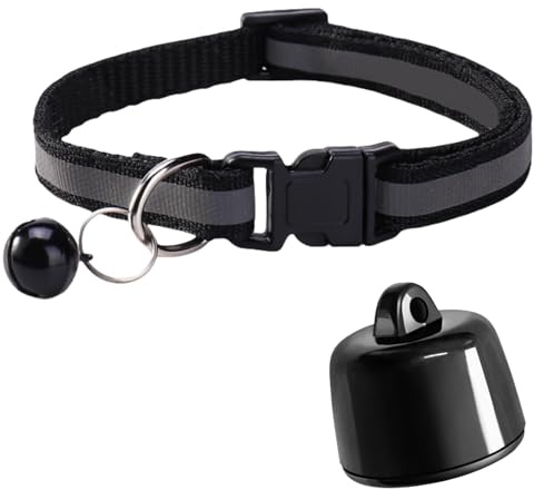 Générique Collier Traceur GPS pour Chat & Chien — Mini GPS Intelligent Étanche P23 — Suivi Mondial sans Abonnement — Compatible iOS Android — pour Tout Collier — Localisation Anti-Perdition (B)