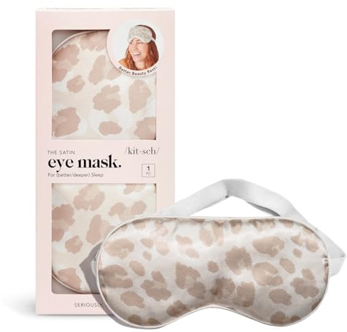 Kitsch Satin Sleep Eye Mask, Leopard- Leopard
