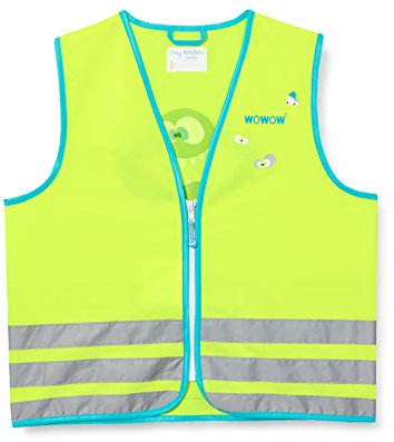 Wowow Crazy Monster Jacket Sicherheitsweste für Kinder, gelb, M.