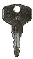Roto TS4071 Original Key 1G1 Large 44 mm for Lockable Handles Rotoline, Silver, 44 mm