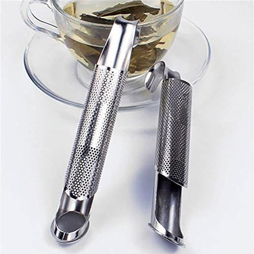 Bontannd Tea Infuser - Stainless Steel Stick Pipe Tea Steeper Strainer for Loose Tea Leaf, Herbs or Spice, Premium Extra Fine Mesh Tea Maker for Single Cup Brewer