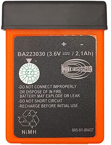 Zivases 2100mAh BA223030 3.6V 2.1Ah Rechargeable Battery for HBC Crane Remote Control