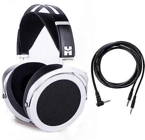 HIFIMAN SUNDARA Hi-Fi-hörlurar med 3,5 mm kontakter planar magnetiska med uppdaterade öronkuddar 2020-version (silver)