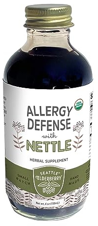 Seattle Elderberry Allergy Defense with Nettle – Delicious, Gluten-Free Herbal Supplement with Potent Allergy Benefits Made from Only Organic Ingredients in Small Batches in The USA - 4oz