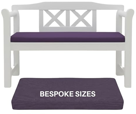 Kosiproducts Custom Bench Cushions, Bespoke Crash Mats, Cut To Size Outdoor and Inddor Seating Pads, Purple, 10cm Thick