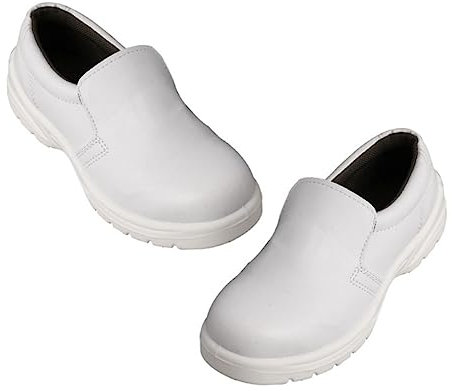 Holibanna Leichte Anti Smashing Sicherheitsschuhe Weiß Durchtrittsicherer Schutz Atmungsaktive Slip on Arbeits Und Industriekraftschuhe Für Damen Und Herren