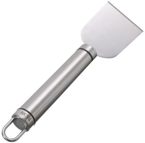 Qeortohers Grattoir à glace pour réfrigérateur-congélateur, spatule de nettoyage de cuisine multifonction, pelle à glace en acier inoxydable, pelle de décongélation de réfrigérateur, pelle de