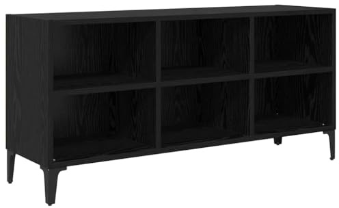 vidaXL Meuble TV Noir 69.5 x 30 x 50 cm Bois d'ingénierie, Meuble TV Rustique Chic, Console média Robuste, Cabinet Pratique, Centre de Divertissement Contemporain