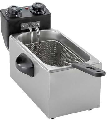 Blendra Deep Fat Fryer 3L Capacity 2000W, Stainless Steel Fryer for Chips & Fried Chicken, 60-200 Adjustable Temperature, Removable Oil Container with Basket and Lid, Easy Clean