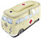 BRISA VW Collection - Volkswagen Neopren Universal-Schmink-Kosmetik-Kultur-Reise-Apotheke-Tasche-Mäppchen-Beutel T1 Bulli Bus (Ambulance/Beige/Klein)