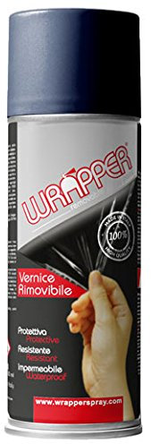 4R Quattroerre.it 16435 Wrapper Spray Blu Scuro Navy Opaco | Vernice Removibile per Carrozzeria | Pellicola Spray Protettiva UV e Anti-Graffio | Wrapping Liquido Made in Italy