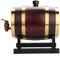 Barril de roble, 1,5 l, estilo vintage, madera de roble envejecimiento, vino, whisky, whisky, puerto de almacenamiento con grifo para cerveza, whisky, ron.