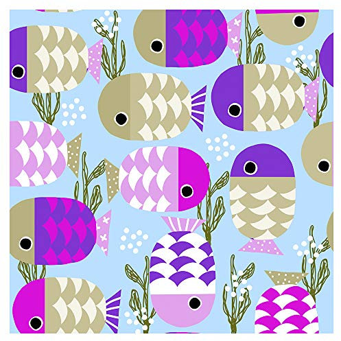murando Vlies Tapete Kinderzimmer Tiere Deko Panel Fototapete Wanddeko 10 m Tapetenrolle Mustertapete Wandtapete modern design Dekoration - Tiere Fische Fish bunt für Kinder g-B-0171-j-a
