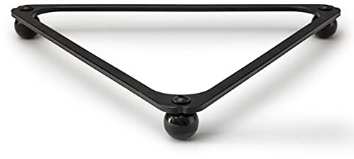 L'intention qui compte Triangle de Billard Anglais 8 Pool Black Ball - Delta Pool Rack Pro Design Fin en Aluminium anodisé Noir sur Boules bakélite pour Billes 50,8mm