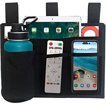 Boczif Bedside Storage Caddy, Bunk Bed Storage Bag, Hanging Bedside Organizer for TV Remote Control, Phones, Tablets, Bedside Pocket for College Dorm Rooms Baby Bed Rails, Hospital, Camp